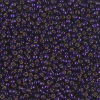 Dyed Silver Lined Dark Purple, Miyuki 15/0 Seed Beads, Colour 1426, 8.2g approx.