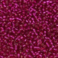 Dyed Silver Lined Raspberry, Miyuki 15/0 Seed Beads, Colour 1436, 8.2g approx.