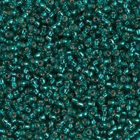 Teal Caribbean Silver Lined, Colour 2425, Miyuki 11/0, 22 Grams