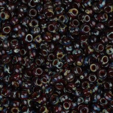 Picasso Transparent Garnet Miyuki 8/0 Seed Beads, Colour 4504, 22g approx.