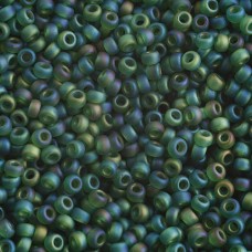 Frost Green Rainbow, Miyuki 11/0 Seed Beads, Colour 0146FR, 22g Approx. 