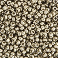 Light Pewter Galvanised Miyuki Seed Beads, Colour 4221, 8.2g approx.