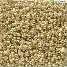 Duracoat Galvanised Pale Gold Miyuki 11/0 Seed Beads, Colour 5101, 22g approx.