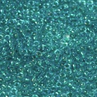 Bulk Bag Teal Green Fancy Lined Size 11/0 Miyuki Seed beads, Colour 3742, 250g