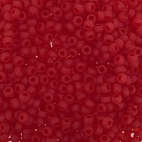 Matte Red Orange Transparent, Miyuki 11/0 Seed Beads, Colour 0140F, 22g Approx