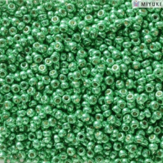 Duracoat Galvanised Dark Mint Miyuki 11/0 Seed Beads, Colour 5105, 22g approx.