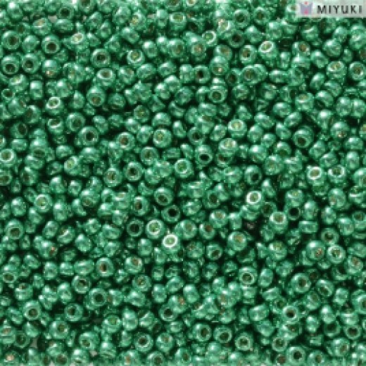 Duracoat Galvanised Dark Aqua Green Miyuki 11/0 Seed Beads, Colour 5106, 22g approx.