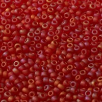 Light Red AB Matte, Miyuki 11/0 Seed Beads, Colour 0140FR, 22g Approx.