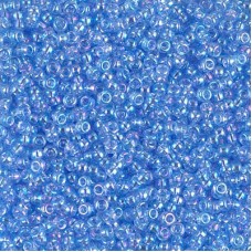 Miyuki Size 11 Seed Beads, Pale Sapphire AB, Colour 0299, 22g Approx.