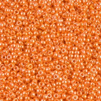 Light orange opaque luster Miyuki 11/0 seed beads, Colour 0423,  22g approx.