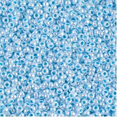 Opaque Light Blue Luster Miyuki Size 11 Seed Beads, Colour 0433, 22g Approx.