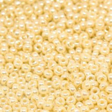 Opaque pearl cream ceylon luster Miyuki 11/0 seed beads, Colour 0441,  22g appro...