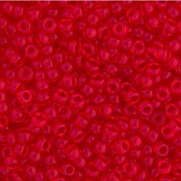 Transparent Semi Matte Red Orange, Miyuki 11/0 Seed Beads, Colour 0140SF, 22g Approx.