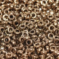 Metallic Bronze Miyuki Spacer Beads 3 x 1.3mm, colour 0457, approx 10g