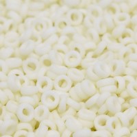 Matte Opaque Cream Miyuki Spacer Beads 3 x 1.3mm, colour 2021, approx 10g