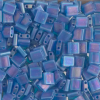 Capri Blue Transparent AB Matte, Miyuki Tila Beads, Colour 0149FR, 5.2g