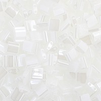 White Opaque Luster Colour 511  Miyuki Tila Bead 5.2g bag