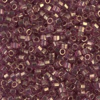 Amethyst Gold Luster, Colour Code 0108, Size 11/0  Cut  Miyuki Delica Beads, 5.2g approx.