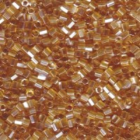 DBLC0099 Transparent Light Topaz Luster Miyuki size 8/0 Hex Cut Miyuki Delica Beads, Colour Code 0099, approx 5.2g