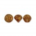 Crystal Amber Matte Picasso Mushroom Bead 9x8mm - 30 beads