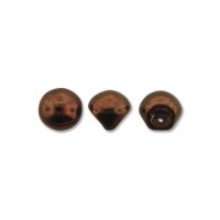 Jet Bronze Mushroom Bead 9x8mm - 30 beads