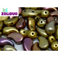 Left Metallic Mix 2 Hole Zoliduo Bead, pack of 20pcs