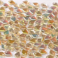 Crystal Lemon Rainbow Dragonscale Beads, Approx. 7g