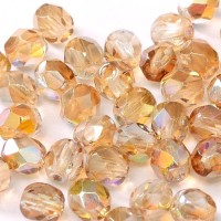 Crystal Brown Rainbow 3mm Firepolished Beads, Pack of 120pcs