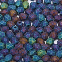 Jet Matted Blue Iris 3mm Firepolished Beads, Pack of 120pcs