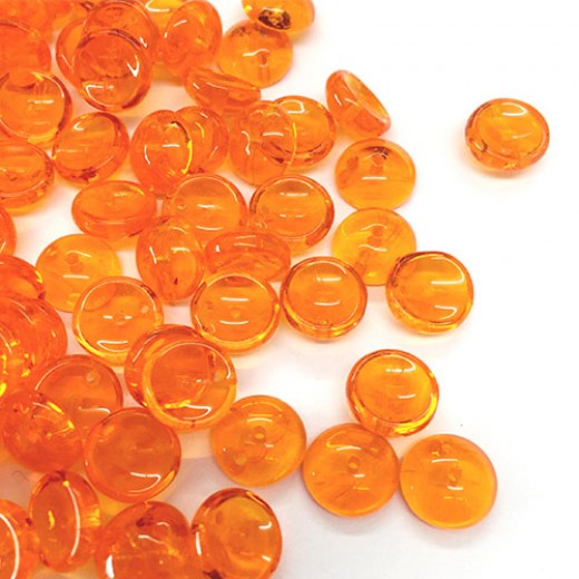 Orange Piggy Beads 3 x 8mm - Pack of 30