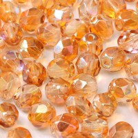 Crystal Orange Rainbow 2mm Firepolished Beads 150pcs