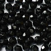 Jet  3mm Firepolished Beads, Pack of 120 pcs