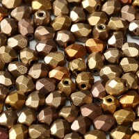 Metallic Mix 3mm Fire Polished Beads, 120pcs