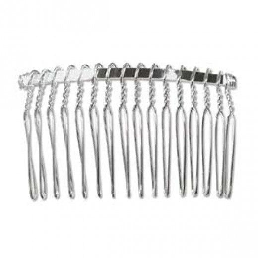 63mm Hair Comb, Silver coloured 