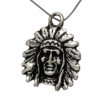 Chief Antique Silver Pendants, Pack of 2