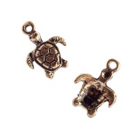 Antique Gold Turtle Charm / Pendant, Pack of 5