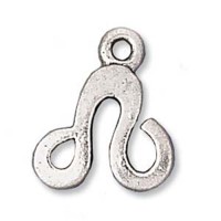 Leo Zodiac Charms, Antique Silver, Pack of 4