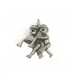 Musical Pixie Charm, Antique Silver, pack of 4