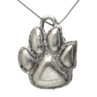 Pewter Paw Print Pendant / Charm