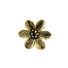 Large Flower Pendant, Gold Colour, 27 x 31mm