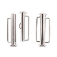 26.5mm Slide Bar Clasp, Silver Plated