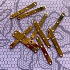 Beadalon 318A-013,  4 Hole Spacer Bar, Gold Plated, 10 Pieces