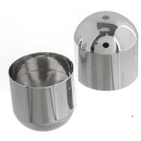 End Cap 12mm, Nickel colour, 2 pcs