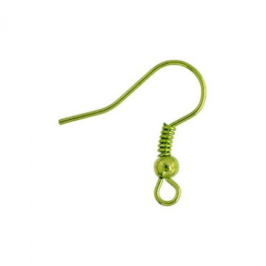 Green Neo Fish Hooks, three pairs