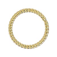 Beadalon 314A-104 6mm Twisted Solid Rings, Gold, 144 Pcs