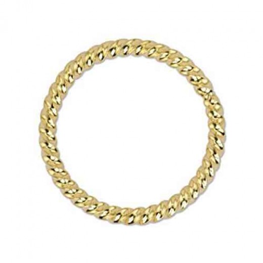 Beadalon 314A-104 6mm Twisted Solid Rings, Gold, 144 Pcs