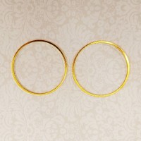 Bead Frames, 25mm Circles, Gold Colour, 2 Pieces