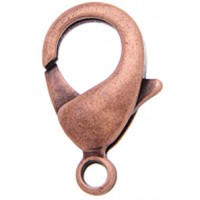 12mm Antique Copper Lobster Clasps, Pack of 5