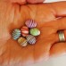 Matte Glass Swirl Beads, Oval Beads Bundle