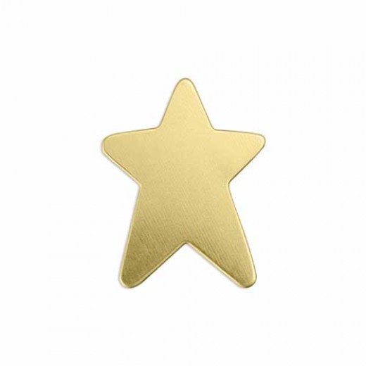 ImpressArt 24ga Brass Star, 3/4" stamping blank, Pack of 2